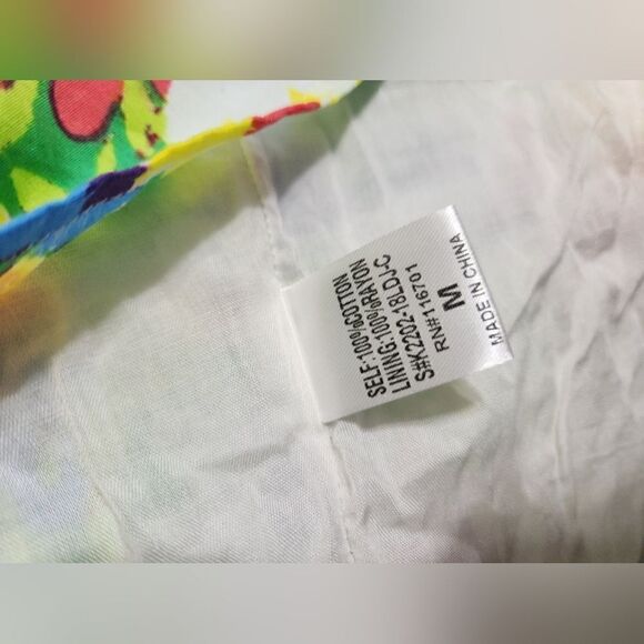 Karlie: Bright Floral Poplin Tier Tie Back Dress size M - Picture 4 of 11